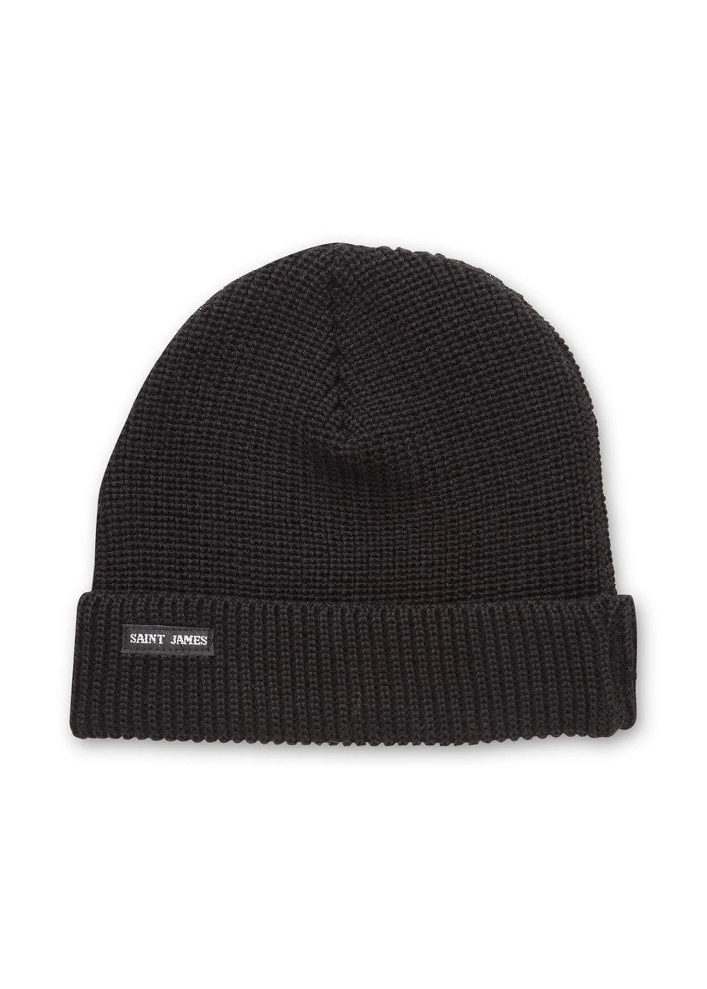 Bonnet uni Perlé - en laine (NOIR) - Image 5
