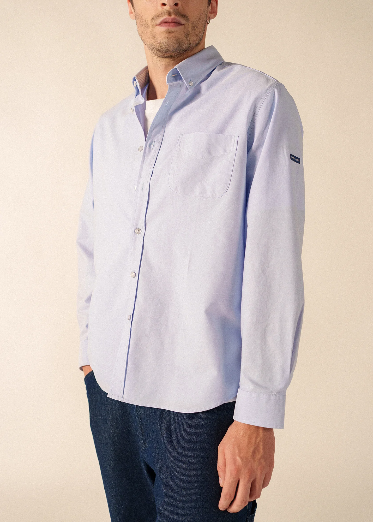 Chemise manches longues Amboise - en coton (CIEL) - Image 4