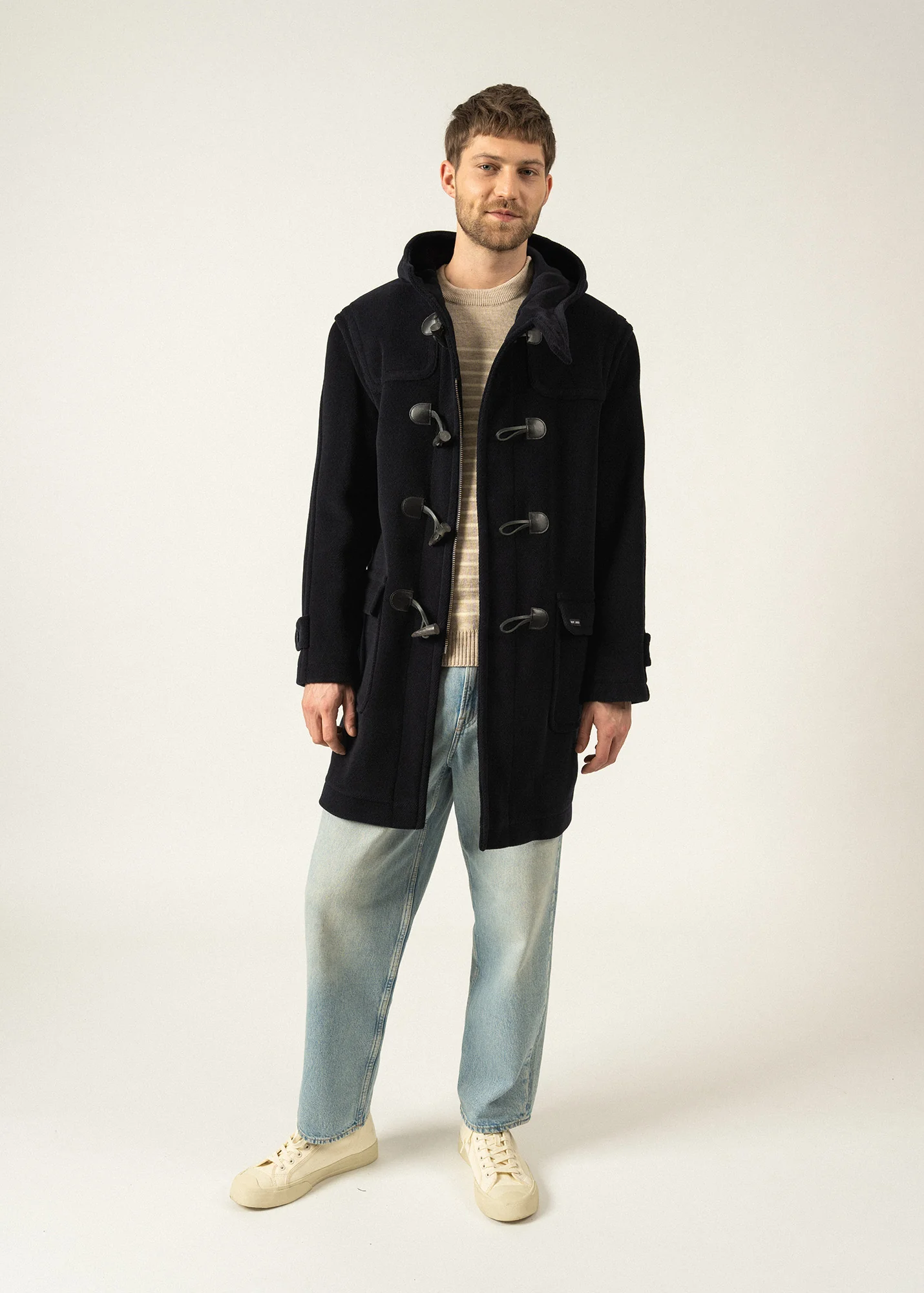Duffle-coat Saturne - en drap de laine (NAVY) - Image 3