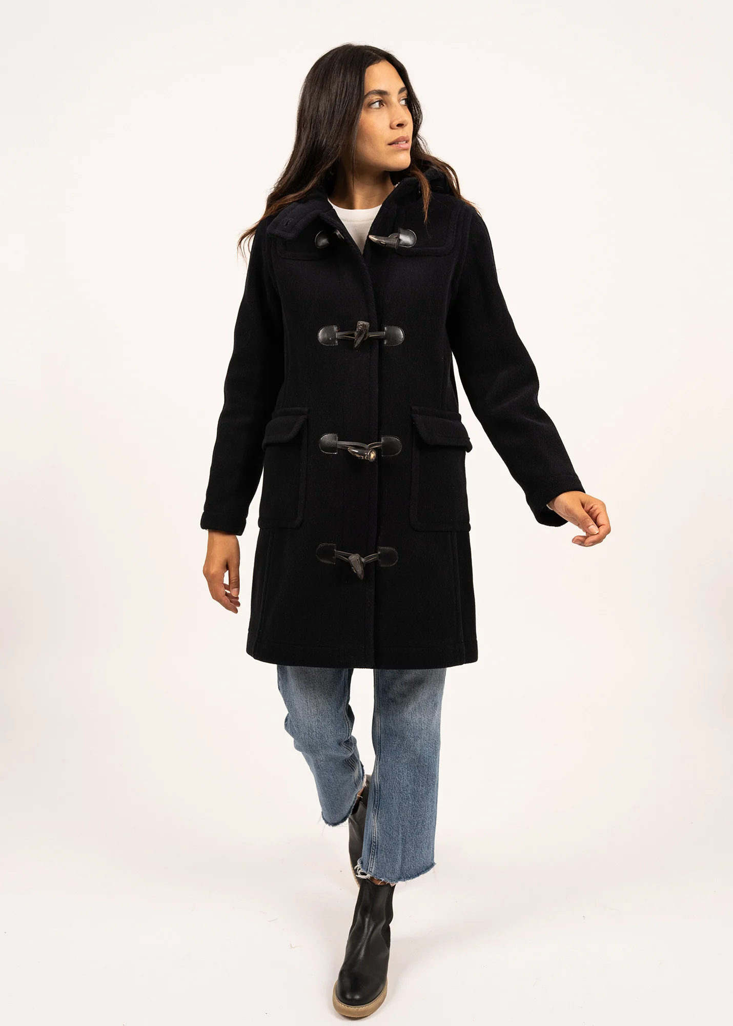Duffle-coat Venus - en drap de laine (NAVY) - Image 3