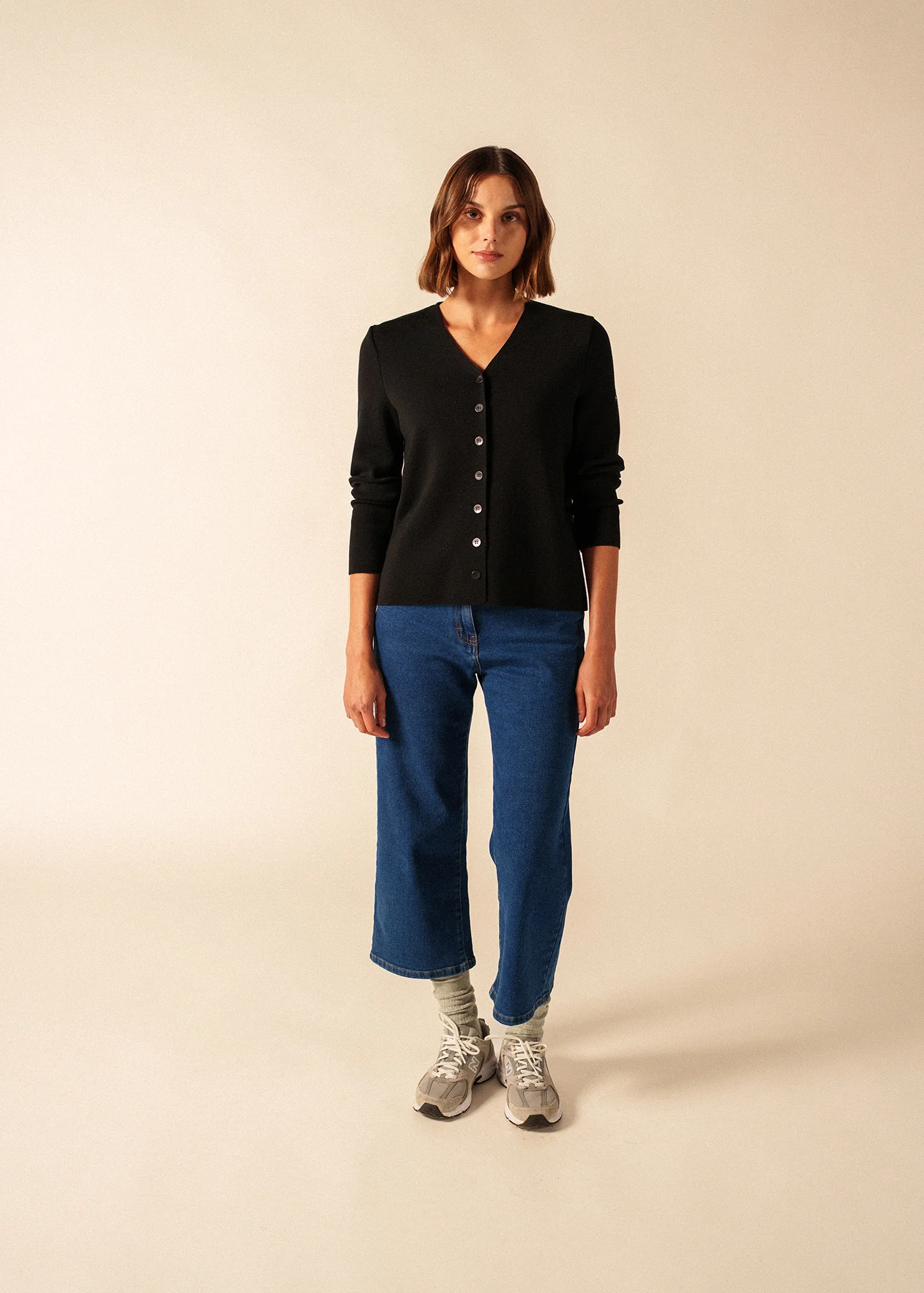 Gilet Brevands - en laine mérinos (NOIR) - Image 3