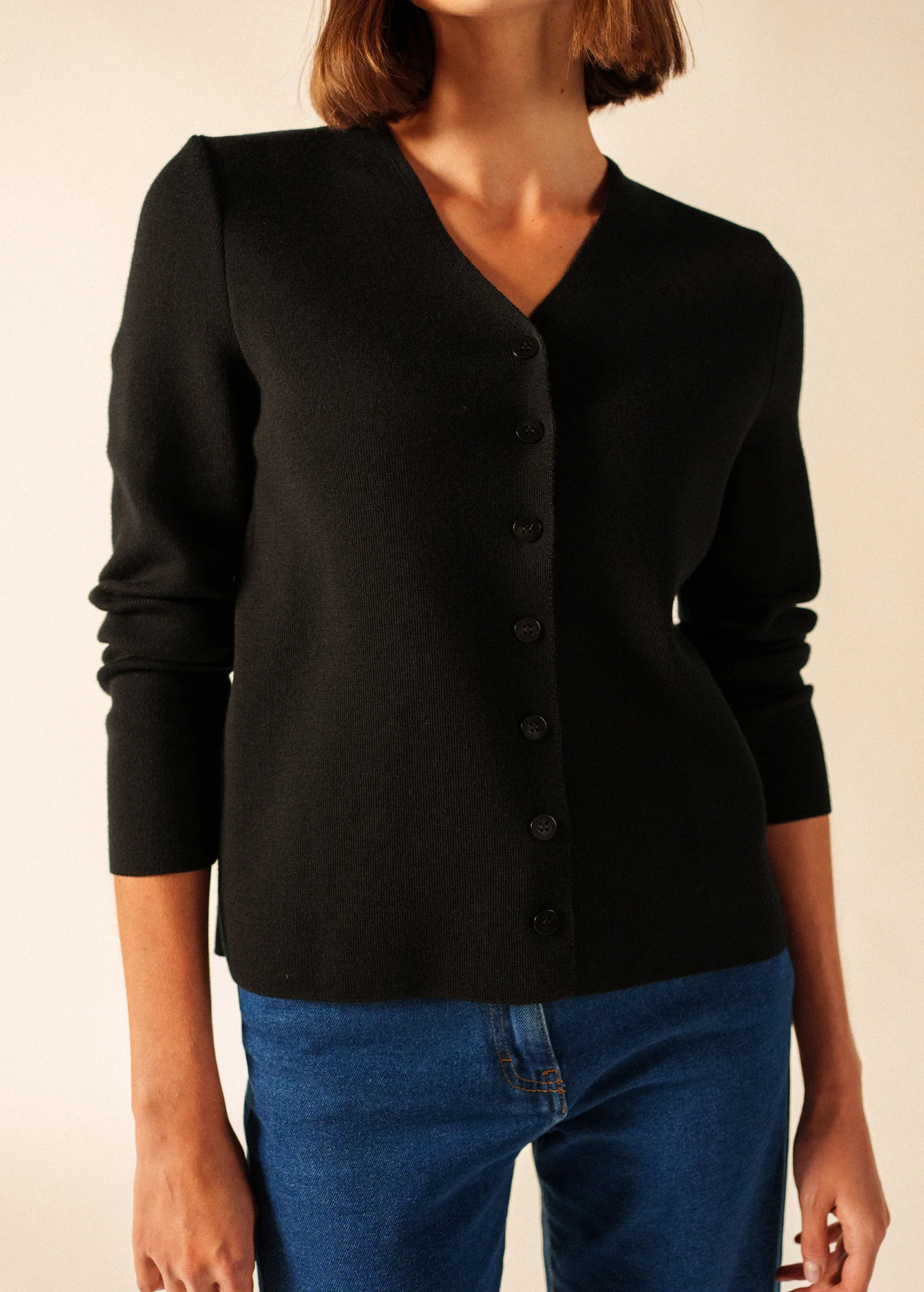Gilet Brevands - en laine mérinos (NOIR) - Image 4