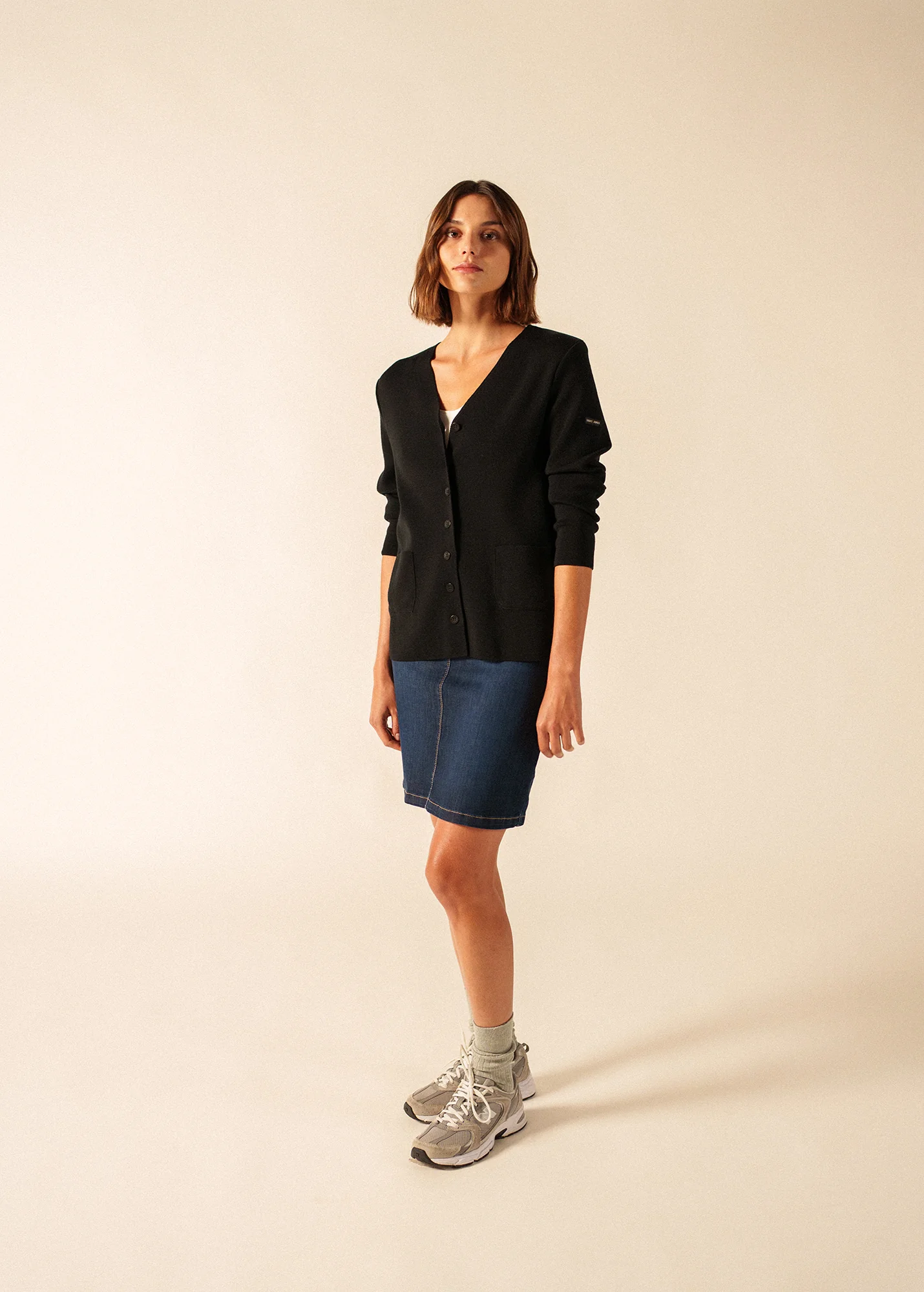 Gilet Blainville - en laine mérinos (NOIR) - Image 3