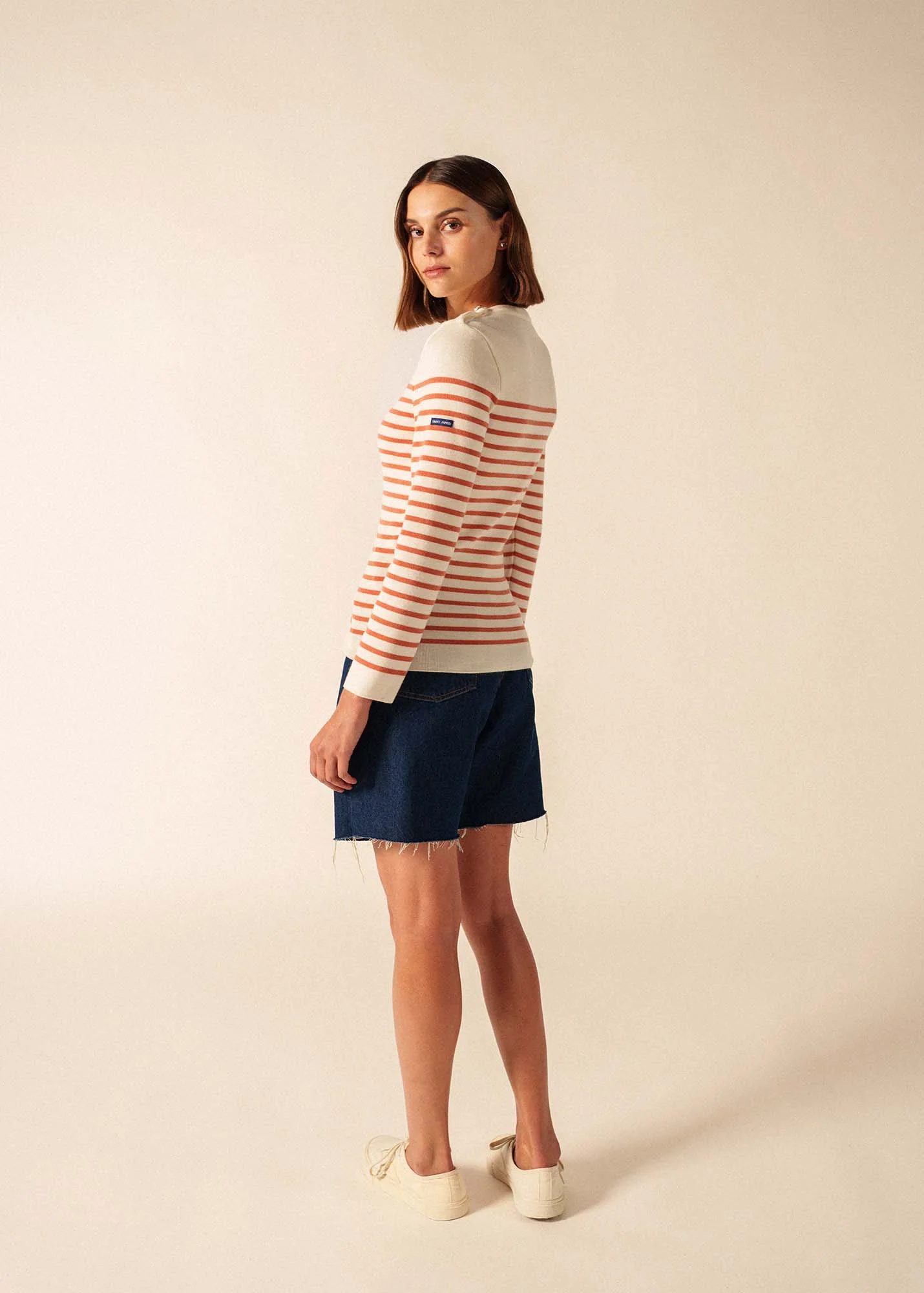 Pull marin Marée (BLANC/ARGILE) - Image 2